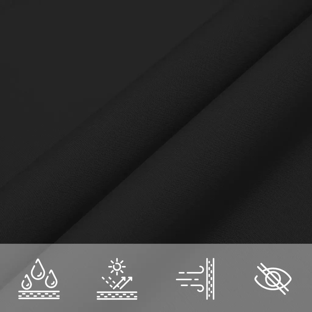 Parasole a Vela Oxford Rettangolare 4x5 m Nero 135766