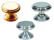 5pz pomoli per mobili in ottone piatti sagomati - ø mm.17 in ottone oro lucido cod:ferx.fer75305