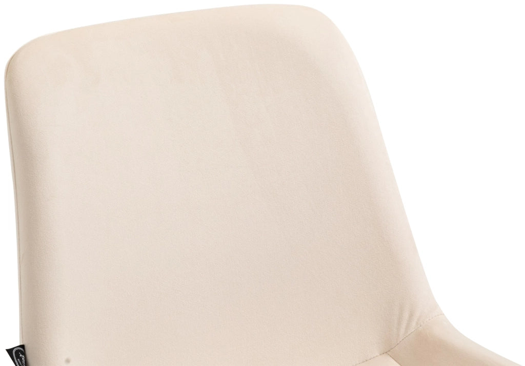 Set di 4 sedie da pranzo Victoria in velluto crema