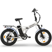 SHARP BK-FM01-ES - BICICLETTA ELETTRICA PIEGHEVOLE FAT E-BIKE (SILVER) - RUOTE 20"X4" - MOTORE 250W - BATTERIA 36V 10AH - TELAIO ACCIAIO - 6 MARCE