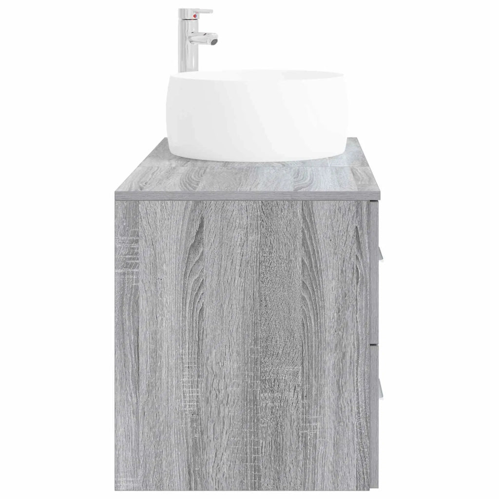 Set di mobili per il bagno 2 pz Sonoma grigio 3404005