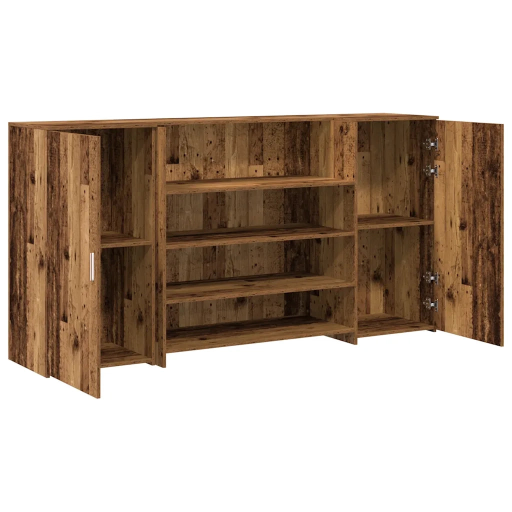 vidaXL Banco Reception Legno Vecchio 200x50x103,5 cm Legno Multistrato