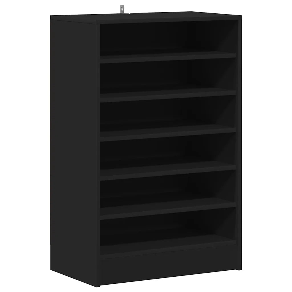 Scarpiera Nera 60x35x92 cm in Truciolato 808946