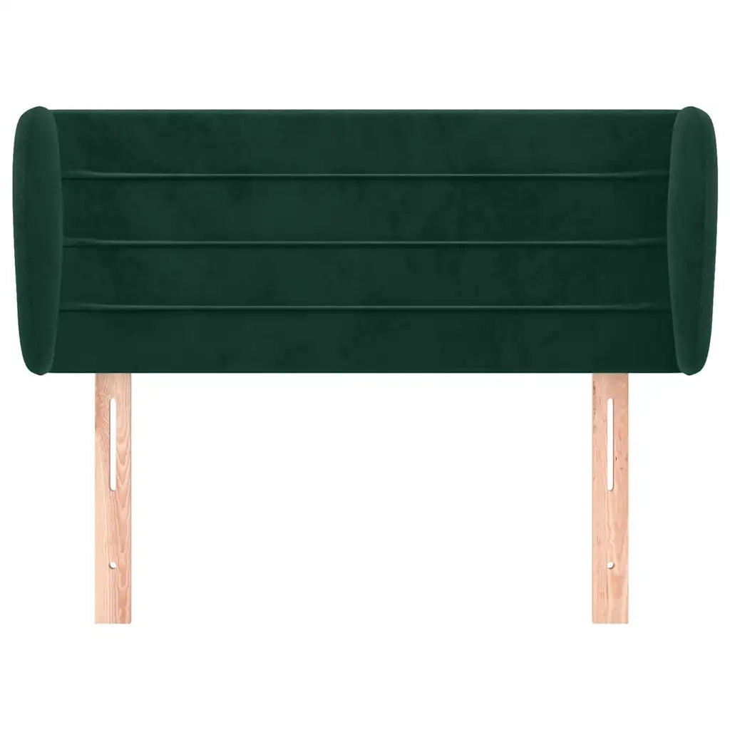 Testiera | Testata ad Orecchio Verde Scuro 83x23x78/88 cm in Velluto