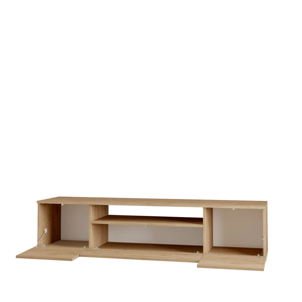 Porta TV in legno "Rowen" - 180 x 44 x 44 cm - Marrone