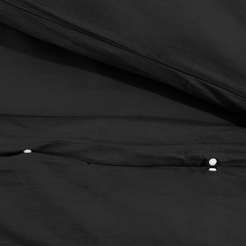 Set Copripiumino Nero 140x200 cm in Cotone CFW1867265