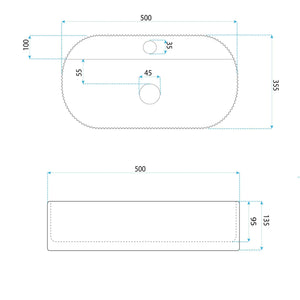 Lavabo Da Appoggio Rea Marcela 50 Saturn