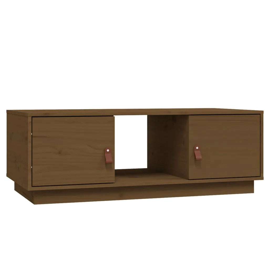 Tavolino da Salotto ambra 100x50x35 cm Legno Massello di Pino 818268