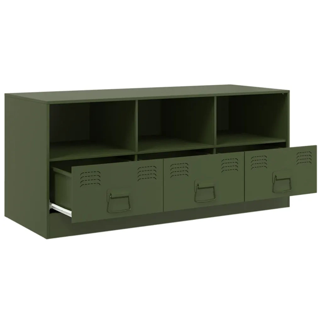 Mobile TV | Armadietto TV | Mobile Porta TV Verde Oliva 99x39x44 cm in Acciaio