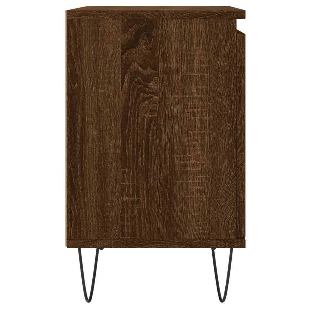Comodino Rovere Marrone 40x30x50 cm in Legno Multistrato 826842
