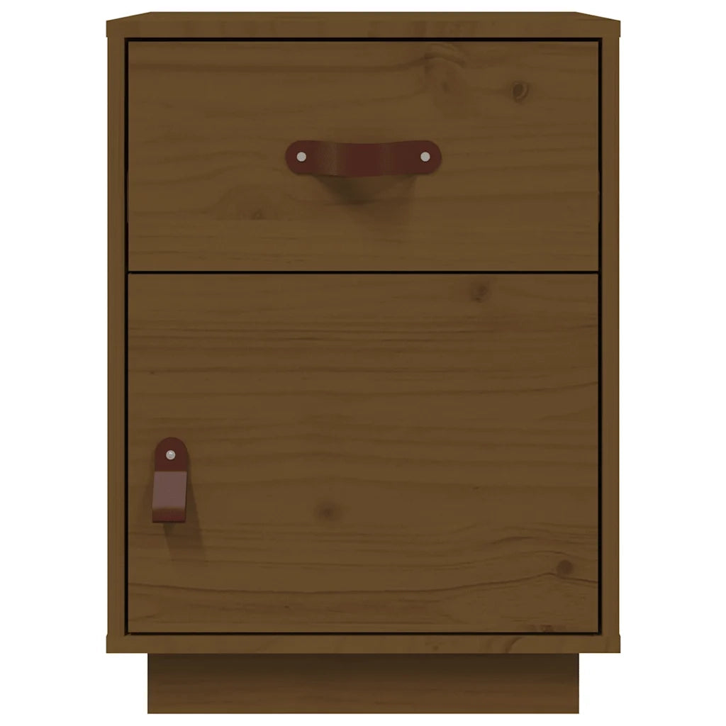 Comodino ambra 40x34x55 cm in Legno Massello di Pino 818311