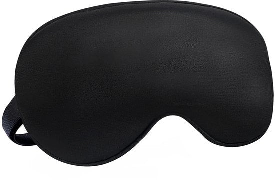 Slaapmasker adattabile con fascia regolabile, tessuto gentile, materiale ultrapiano, nero, 1 pezzo.