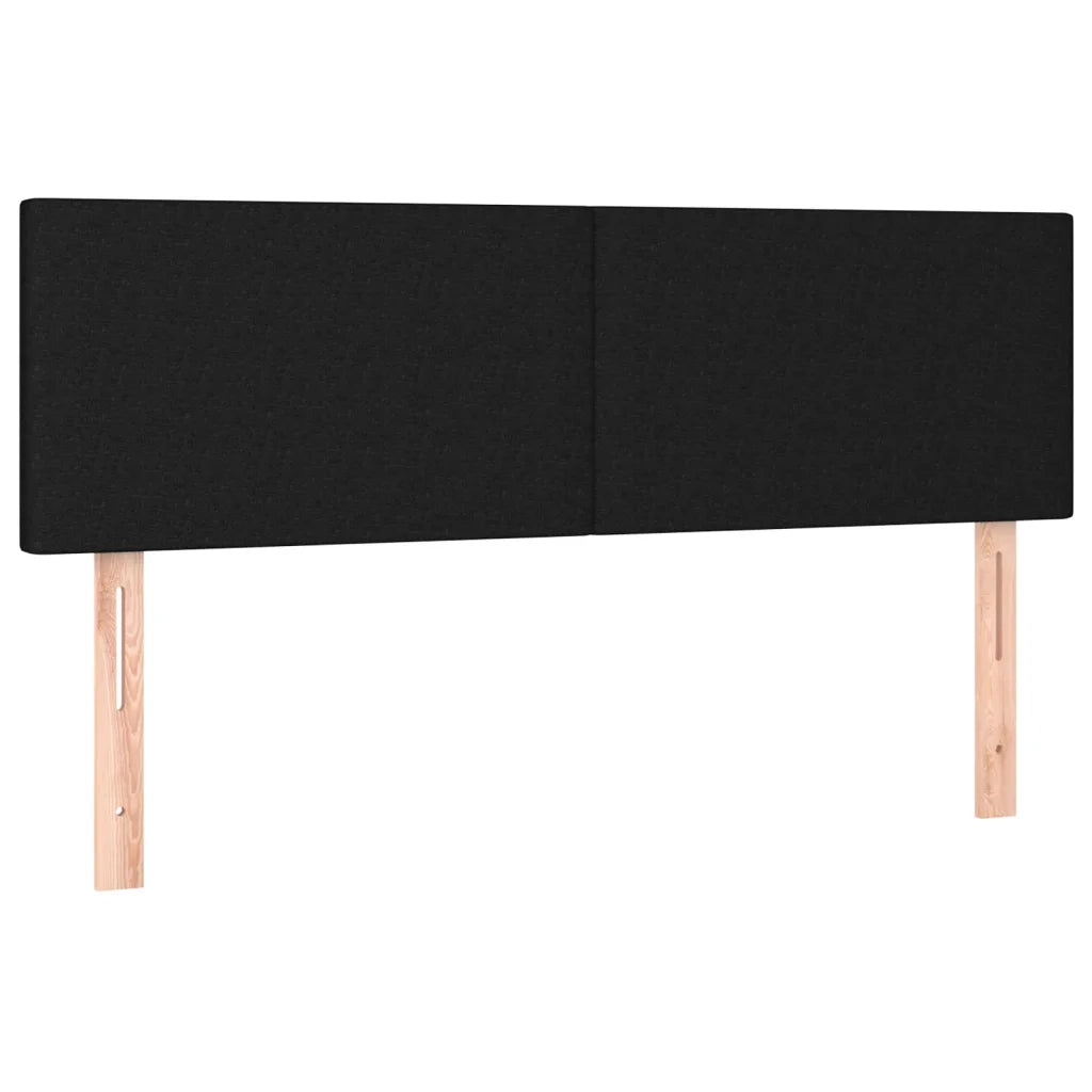 Giroletto a Molle con Materasso Nero 140x200 cm in Tessuto