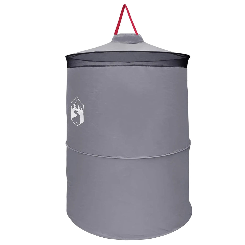 Tenda per toilet pop-up con corda sospesa Grigio e arancione