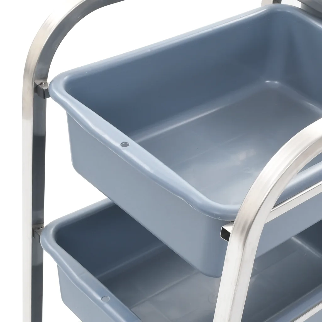 Carrello da Cucina con Contenitori in Plastica 82x43,5x93 cm 50918