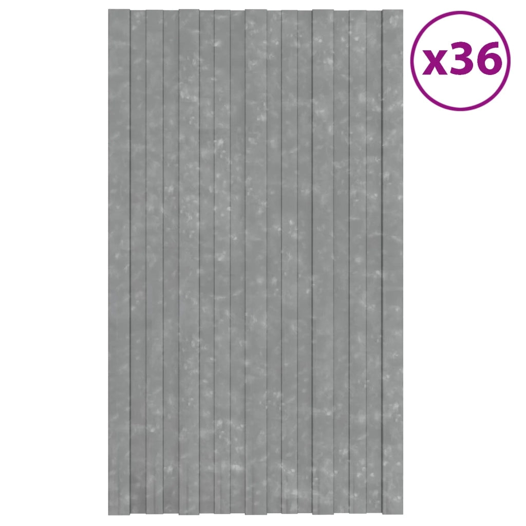 Pannello per tetto 36 pz Argento 80 x 45 cm Acciaio zincato CFW6382227