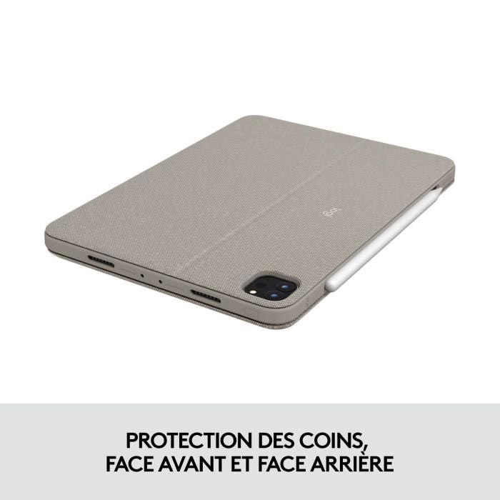 Custodia con tastiera rimovibile - LOGITECH - Combo Touch - Per iPad Pro 11 pollici (1a, 2a, 3a e 4a generazione) - Colore sabbia