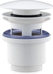 Vitino di scarico a soffitto 1 1/4 pollici - impianto di scarico universale per vasca da bagno, vasca con scarico - impianto di scarico con guarnizione - bianco