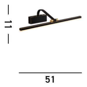 Applique Moderna Bilbao Acciaio Nero Policarbonato Oro Led 14W 3000K