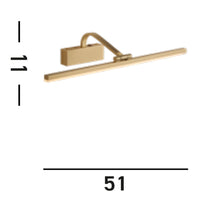 Applique Moderna Bilbao Acciaio Ottone Policarbonato Led 14W 3000K