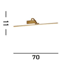 Applique Moderna Bilbao Acciaio Ottone Policarbonato Led 17W 3000K