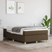 Struttura Letto a Rete a Molle-Giroletto Marrone Scuro 120x200 cm Tessuto 219922
