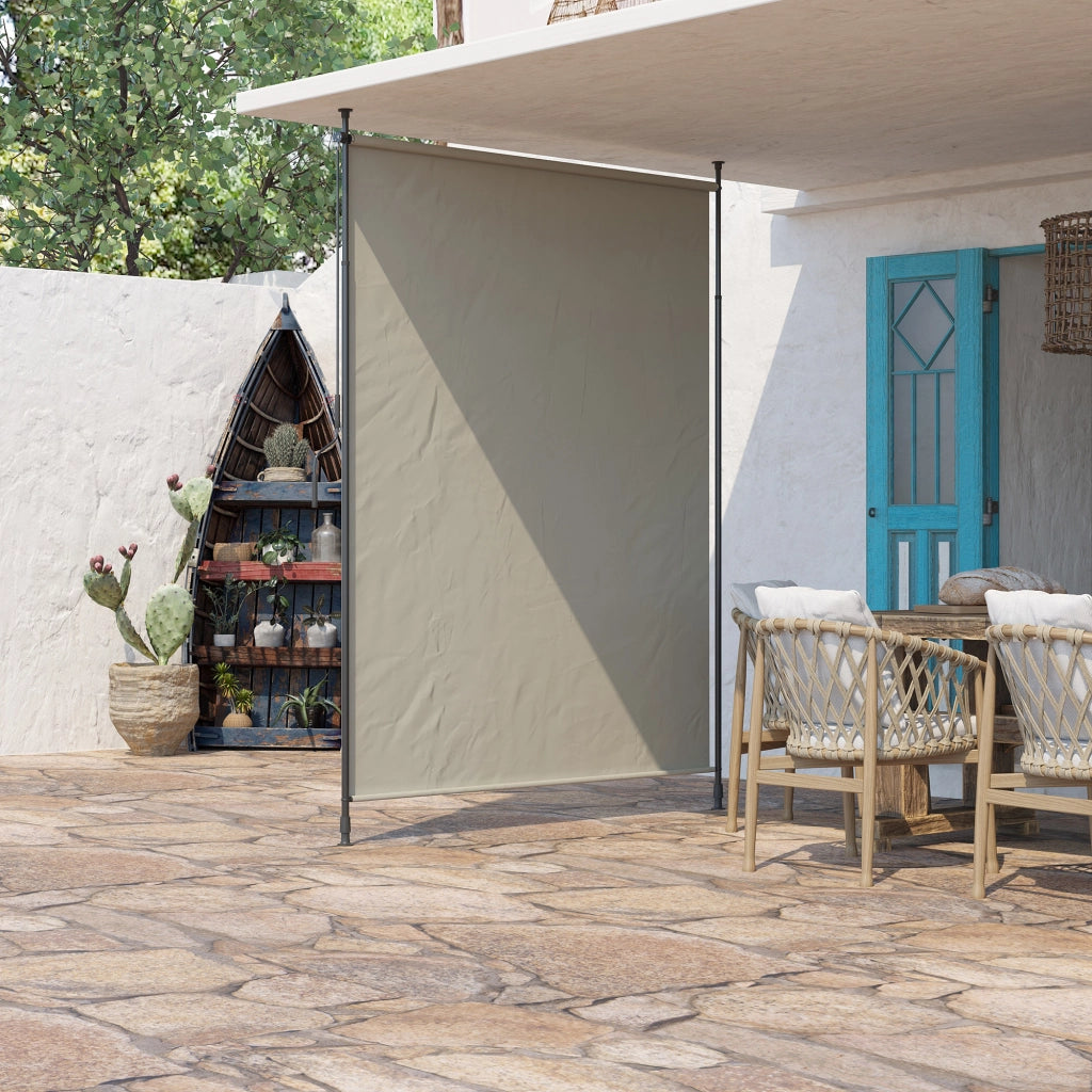 Tenda da balcone scorrevole a manovella ¨C zephmum ¨C sabbia 200x305 cm alluminio