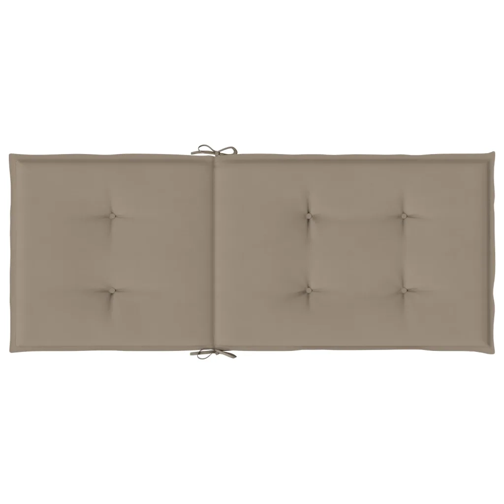 Cuscini per Sedie Alte 4 pz Tortora 120x50x3 cm in Tessuto