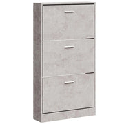 Scarpiera | Mobile per scarpe Grigio Cemento 59x17x108 cm in Legno Multistrato