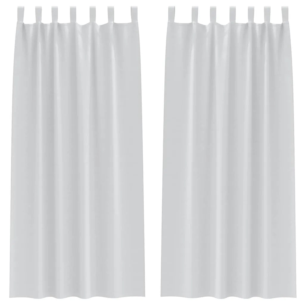 Tende Blackout con Anelli 2 pcs Grigio Chiaro 245 x 140 cm 4107571