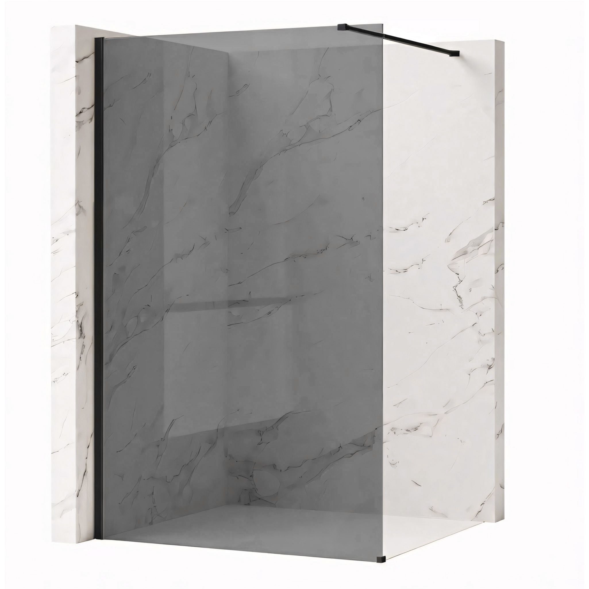 Parete Doccia Rea Flexi Grey / Black 90