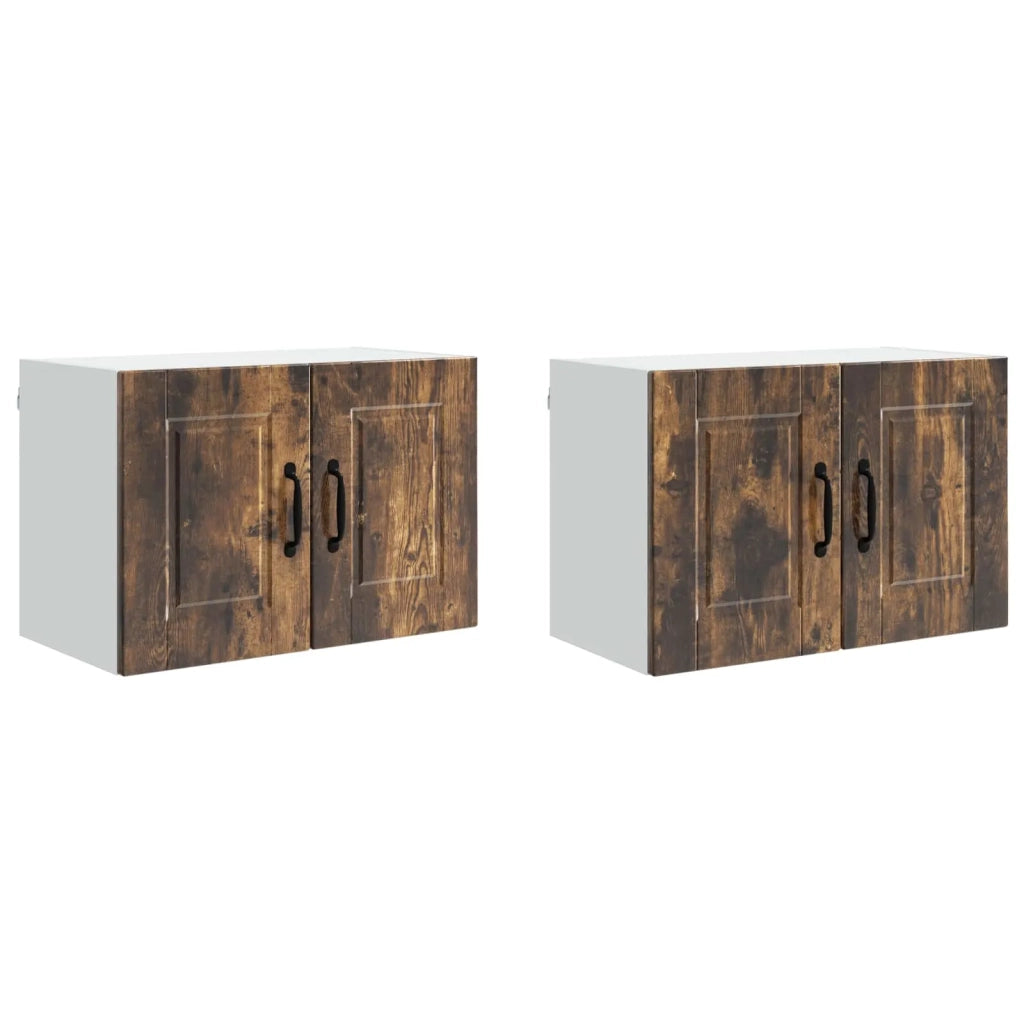 Armadietto a muro PORTO 2 pcs Rovere fumé 60 x 31 x 40 cm