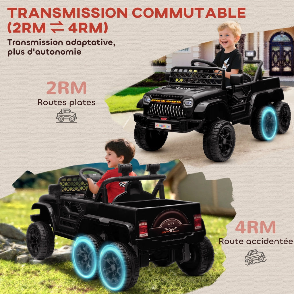 Auto elettrica per bambini ¨C zephmum ¨C 122x62.5x65 cm nero