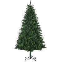 Albero di Natale Artificiale 180cm con 786 Rami, 2 Sezioni e Base in Metallo, Verde