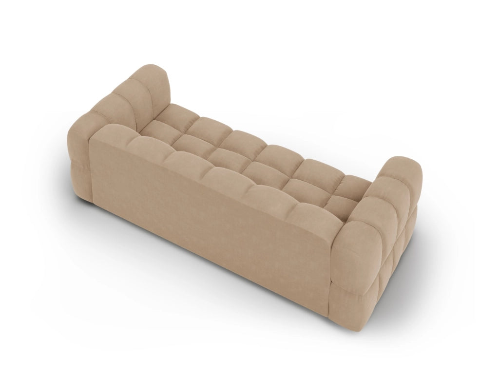 Cosmopolitan Design - Divano modulare "Sky" 4 posti in velluto sabbia 