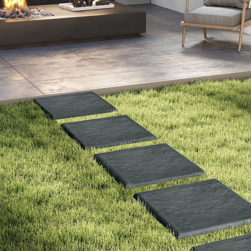 Pietra da passo per giardino a tutte le condizioni meteorologiche per prato e giardino, Passerelle decorative per giardino Grigio
