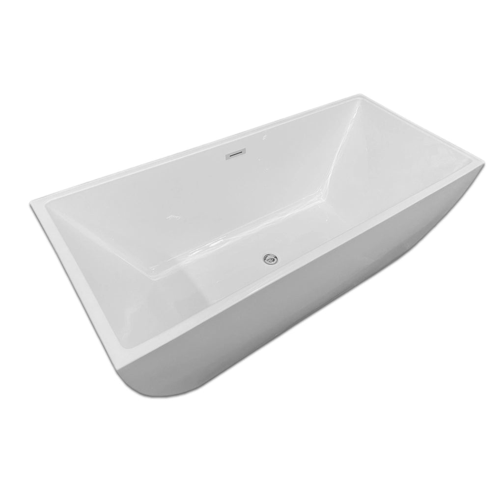 Vasca freestanding bianca 170 X 75 cm + Rubinetto a colonna – Jennifer