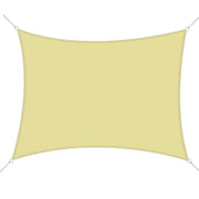 Toldo Vela Rettangolare per Giardino Patio ¨C zephmum ¨C Poliestere Anti-UV 6x4 m Colore Sabbia