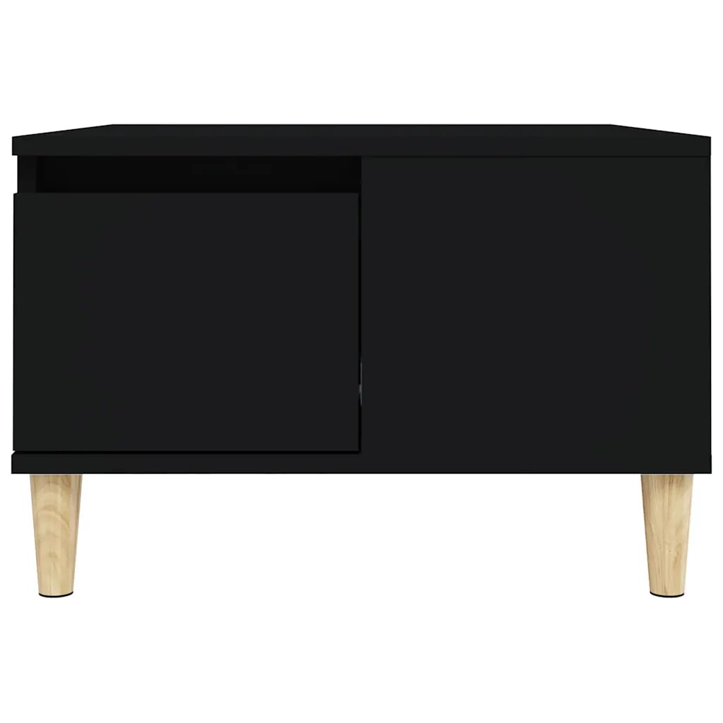 Tavolino da Salotto Nero 55x55x36,5 cm in Legno Multistrato 821077