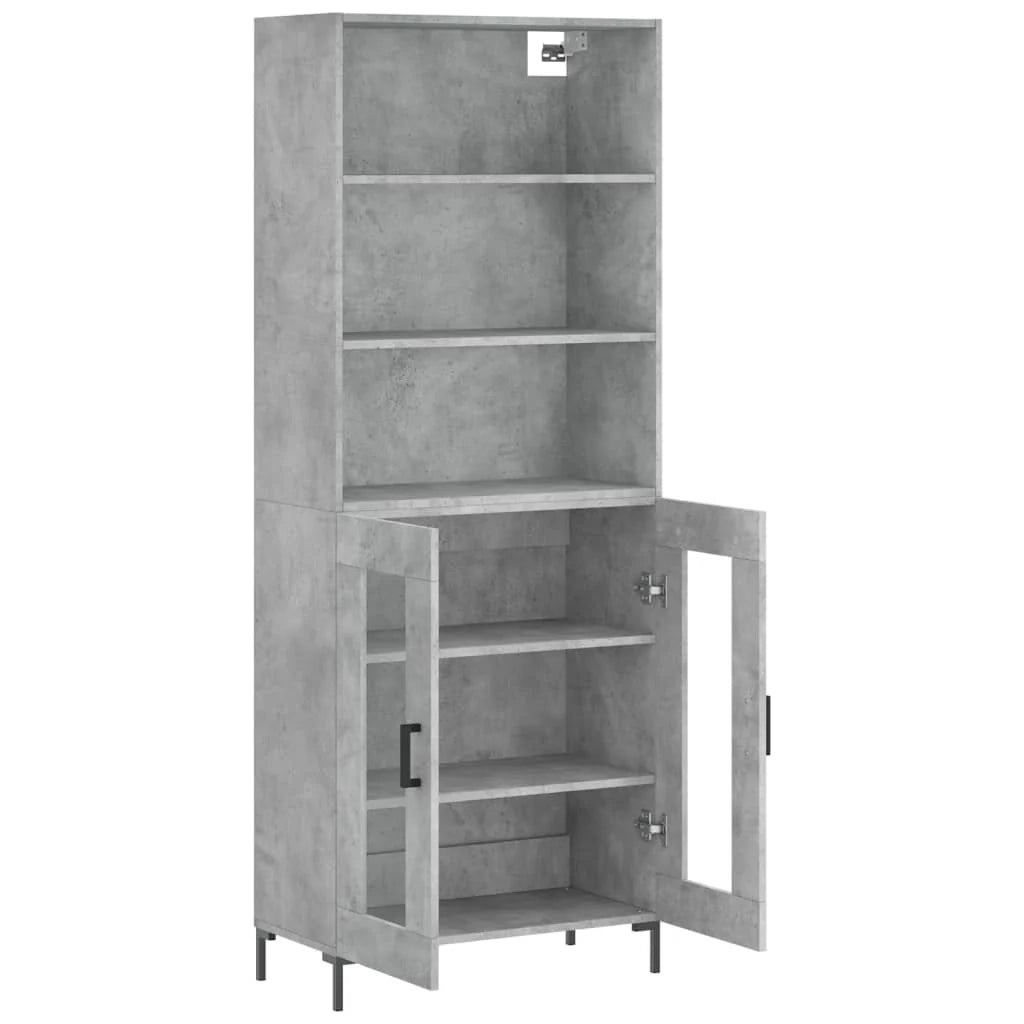 Buffet credenza cassettiera armadio mobile contenitore organizer cucina soggiorno salotto alto 69,5 x 34 x 180 cm legno ingegnerizzato grigio 02_0034568