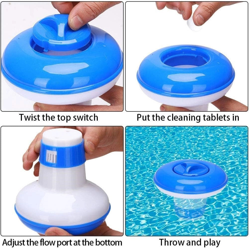 Trade Shop - Distributore Galleggiante Di Cloro Pulitore Per Piscina Vasche Idromassaggio 017051 -