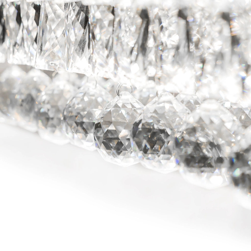 Lampada Da Soffitto Cristallo Led 102w Telecomando App417-cp