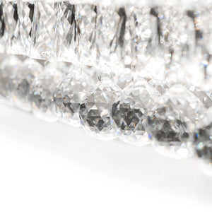 Lampada Da Soffitto Cristallo Led 102w Telecomando App417-cp