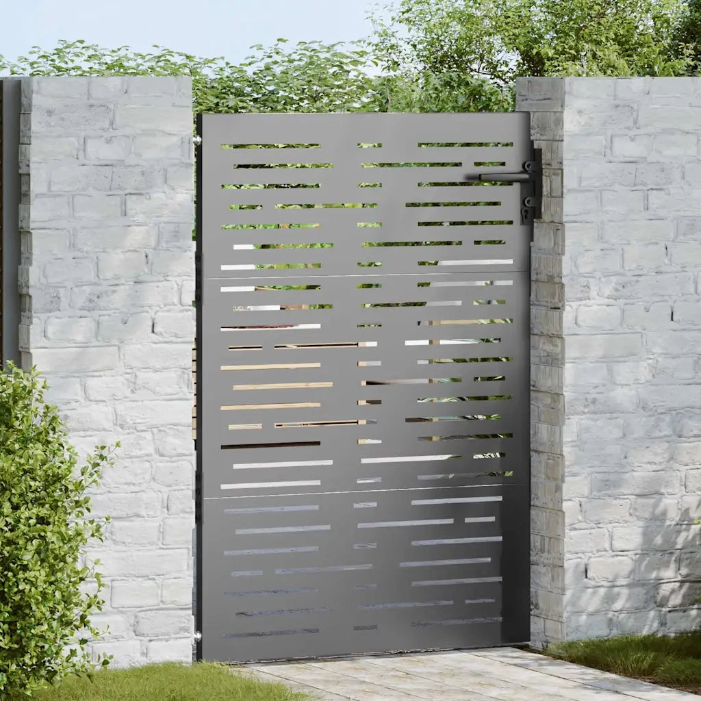 Cancello da giardino con blocco Nero 85 x 150 cm