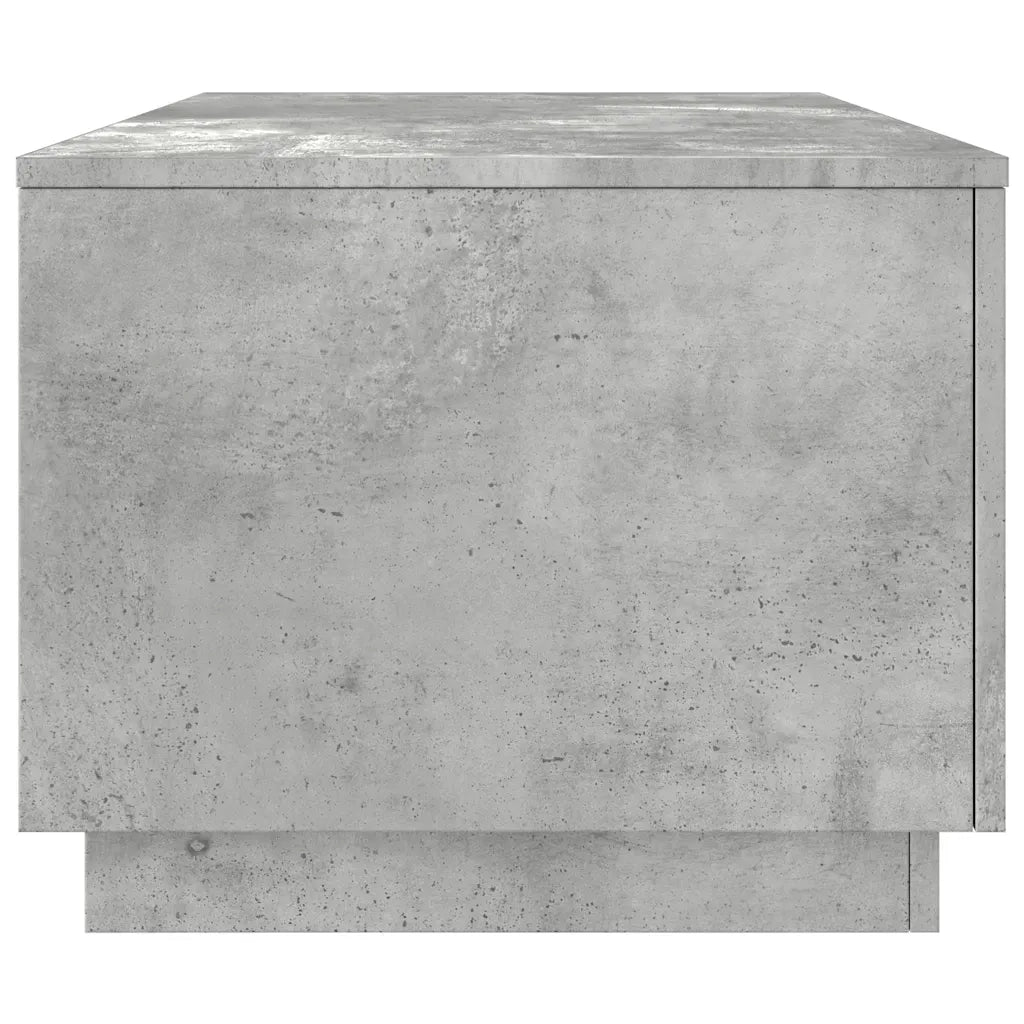 Tavolino da salotto | Tavolino da caff¨¨ | Tavolino da Soggiorno con Luci LED Grigio Cemento 90x50x40 cm