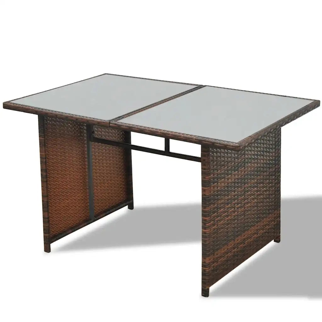 Set Divani da Giardino 10 pz con Cuscini in Polyrattan Marrone cod mxl 39740