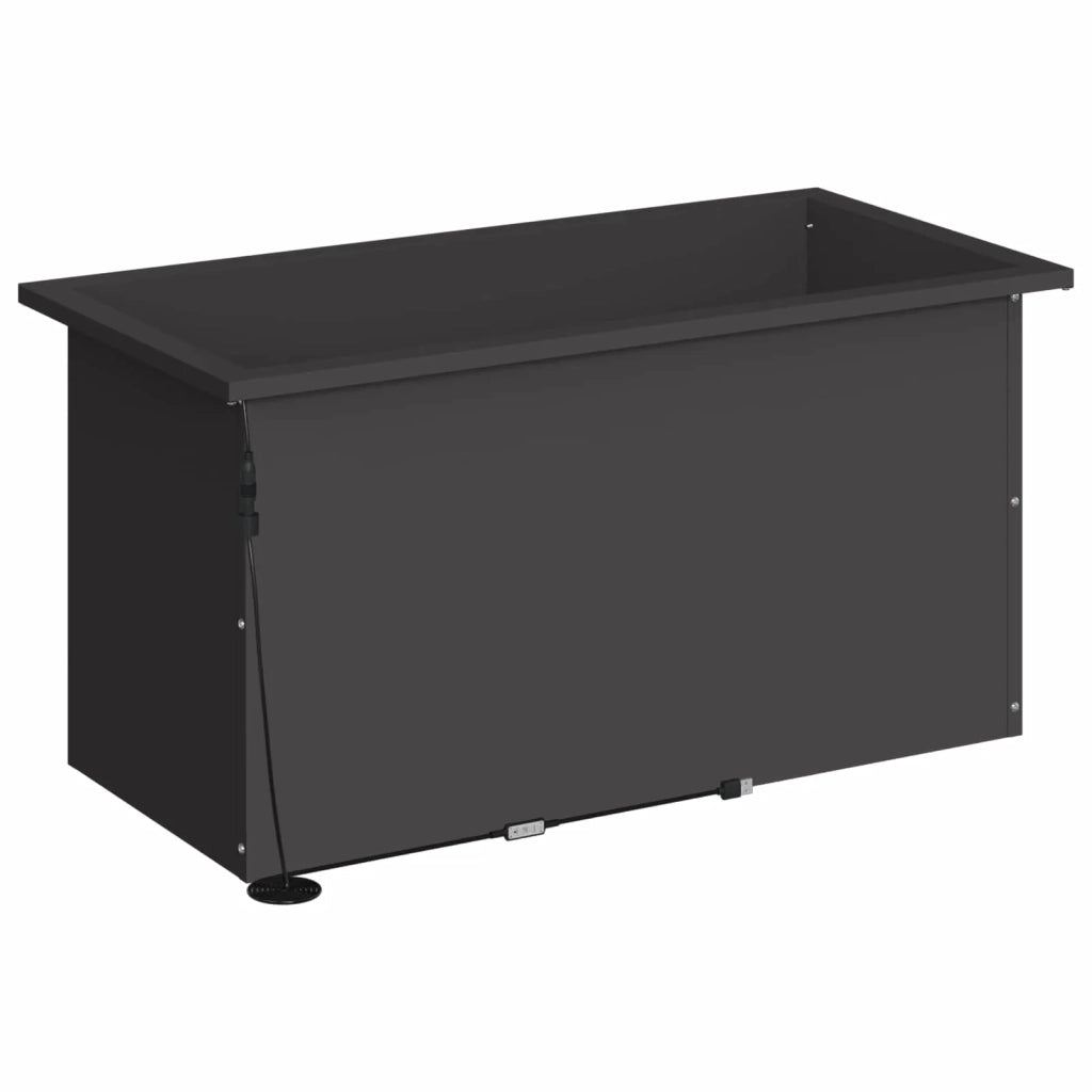 Fioriera da giardino con LED Nero 40 x 80 x 40 cm Acciaio 8008154