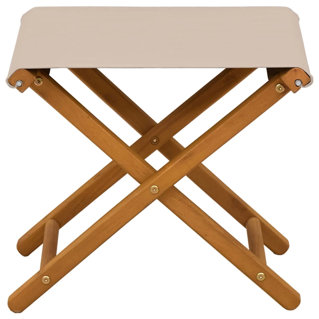 Lettino 2 pcs Legno di Eucalipto Massello Beige 42024899
