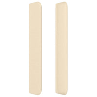 Testiera ad Orecchio Crema 93x16x118/128 cm in Tessuto