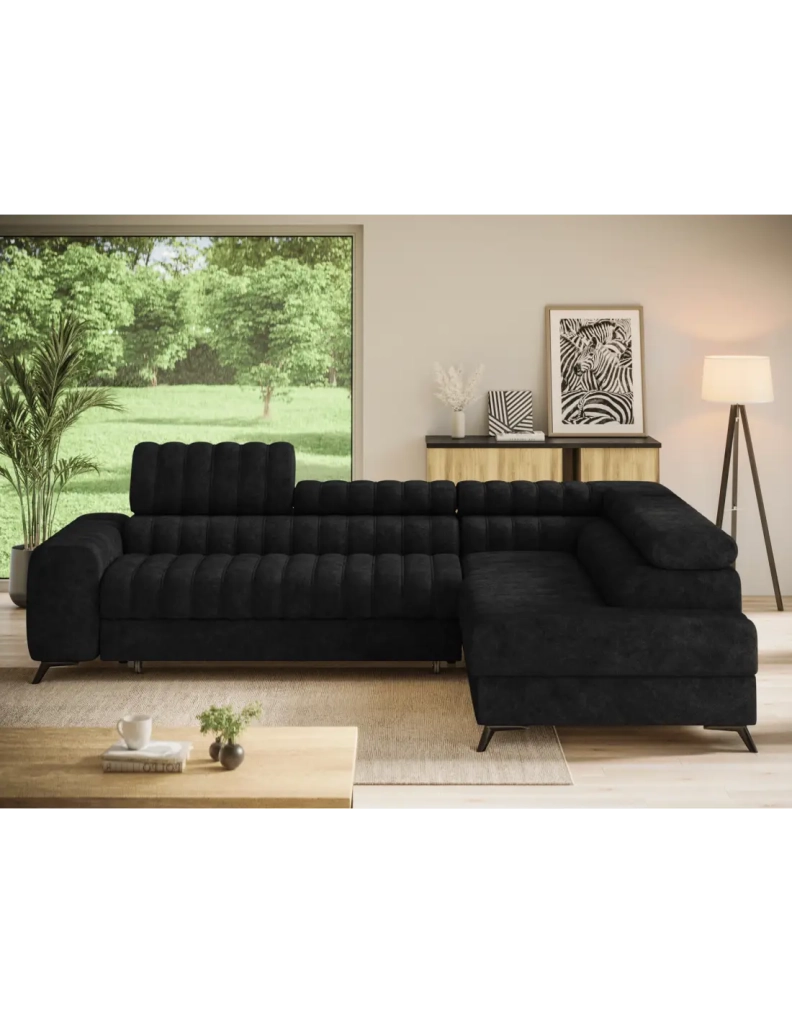 Divano angolare collezione KANEDOJO colore Nero